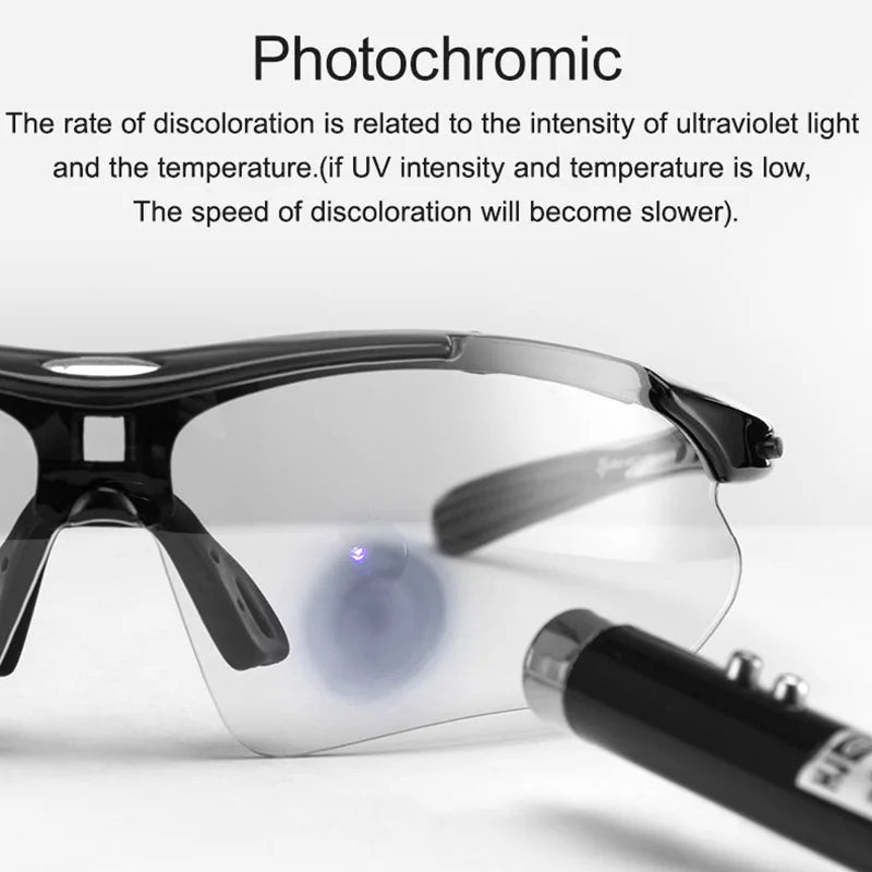 Photochromic Cycling Glasses Bicycle UV400 Sports Eyewear
