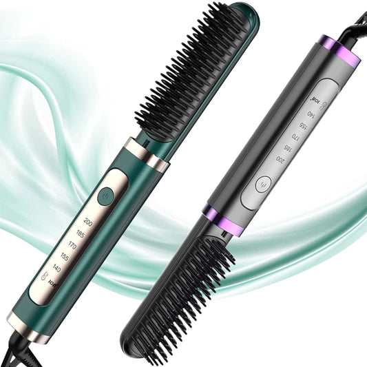 Electric Hair Straightener Hot Comb Brush Negative Ion