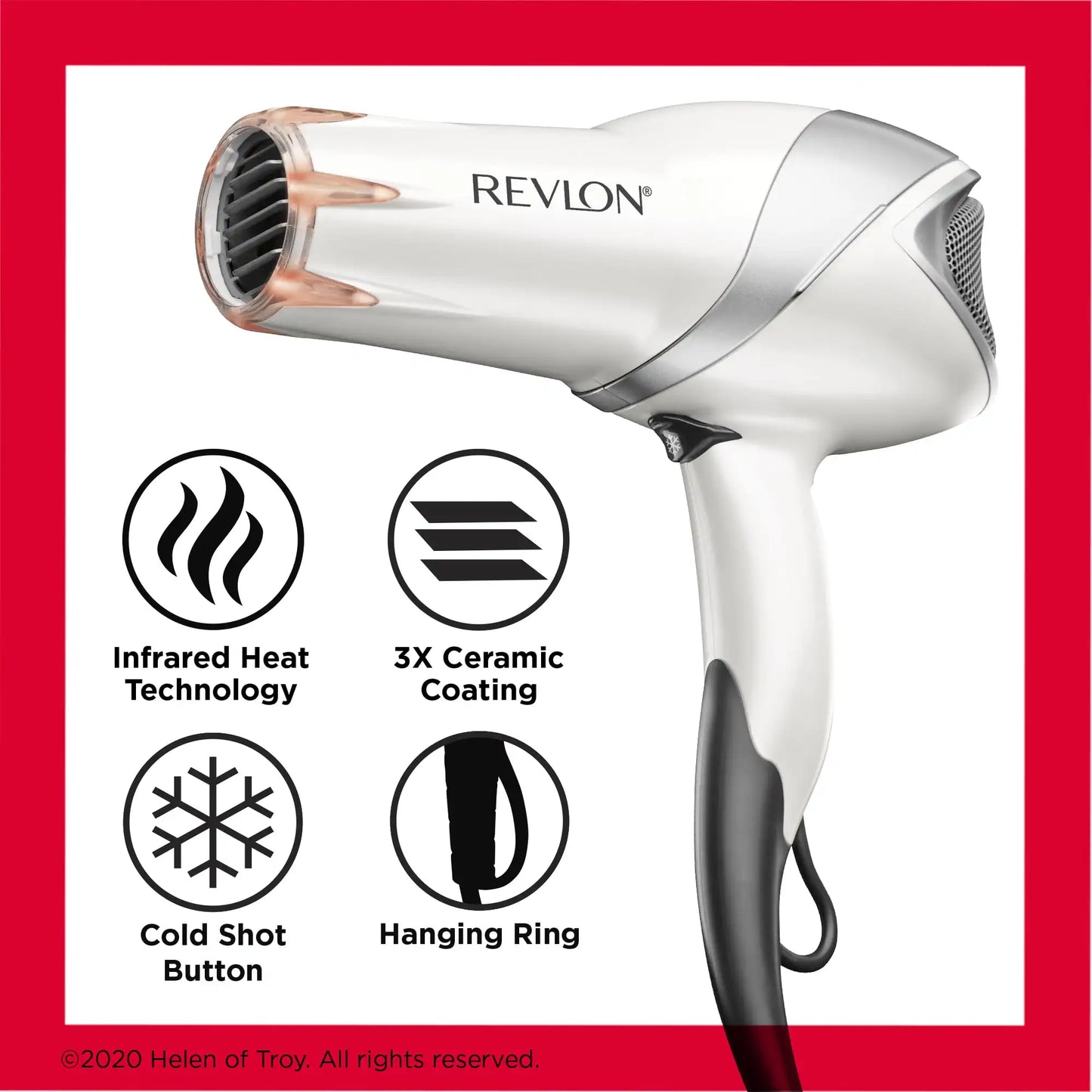 Infrared Hair Dryer, Pearl Blow Dryer with Concentrator and Diffuser